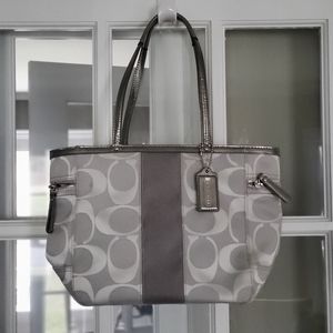 Silver Coach Tote - Perfect for Spring/Summer!